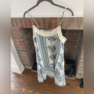 Vanity Medium Y2K Handkerchief Crochet Babydoll Dress size Medium Boho It Girl